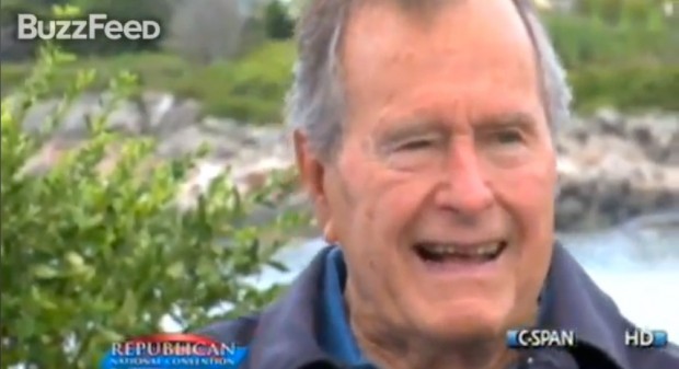 George Bush Impersonates Dana Carvey