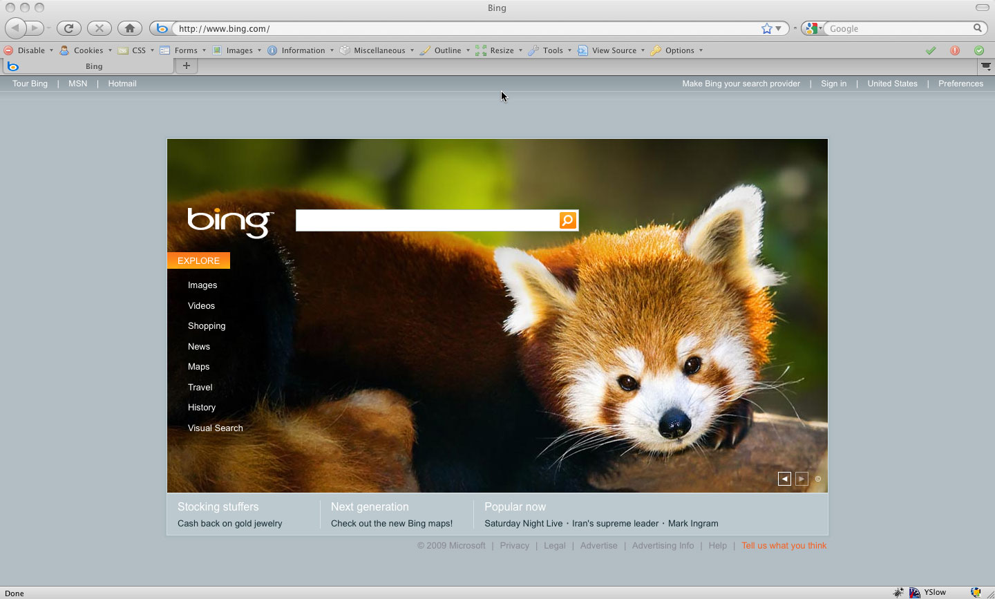Firefox On Bing.com