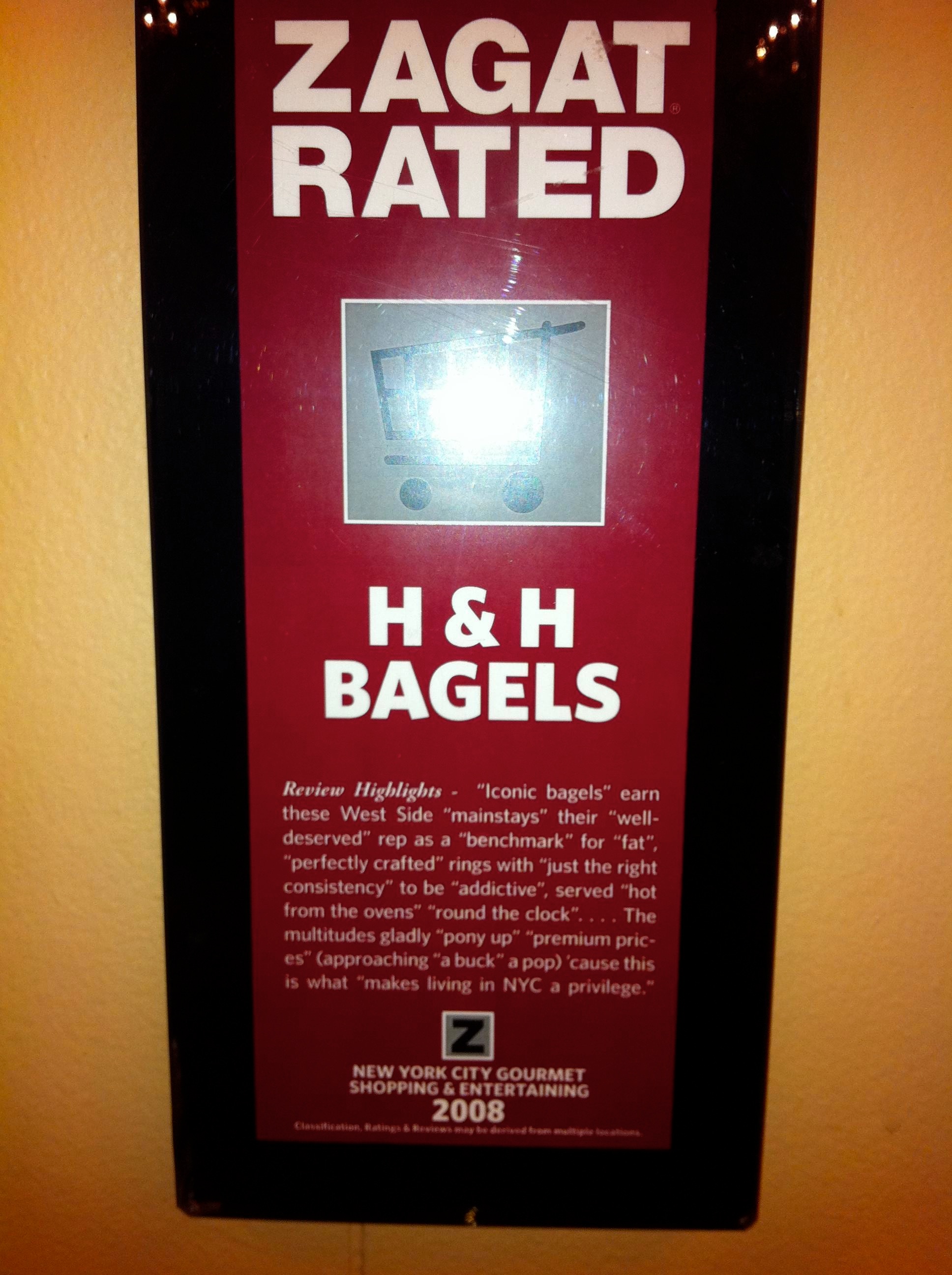 H&H Bagels Zagat Rating