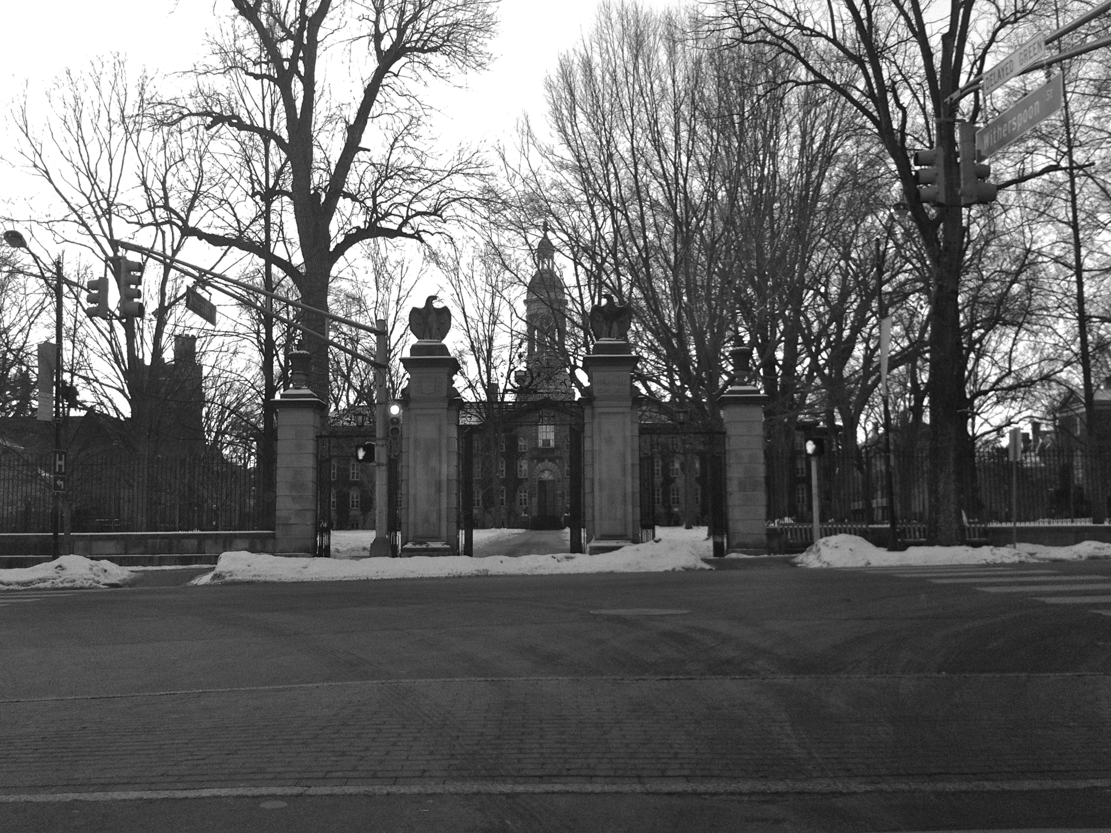 Looking Down WItherspoon At Nassau Hall