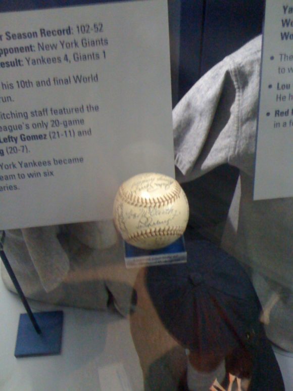1937 New York Yankees Team Ball