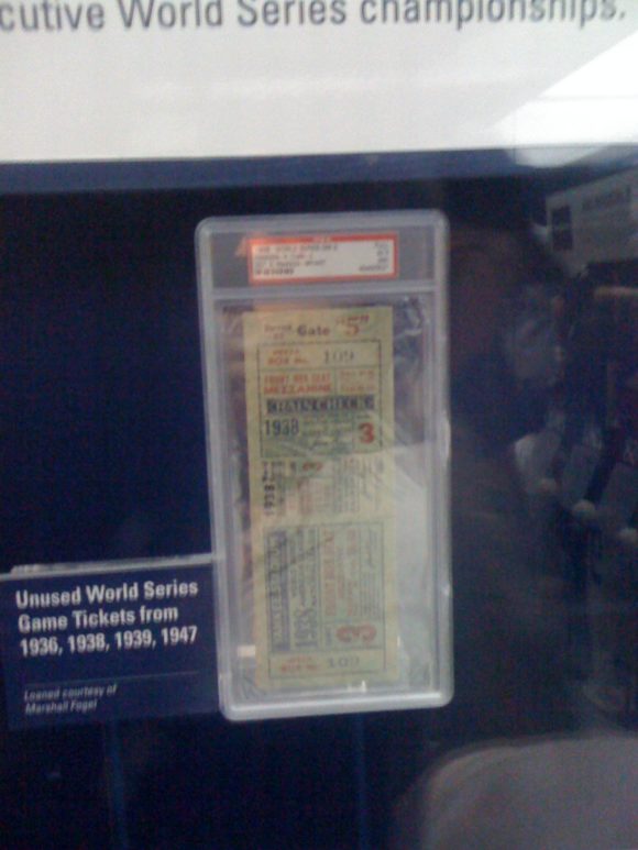 1938 World Series Ticket