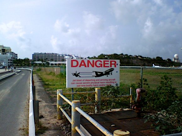 Danger Sign At PJIA